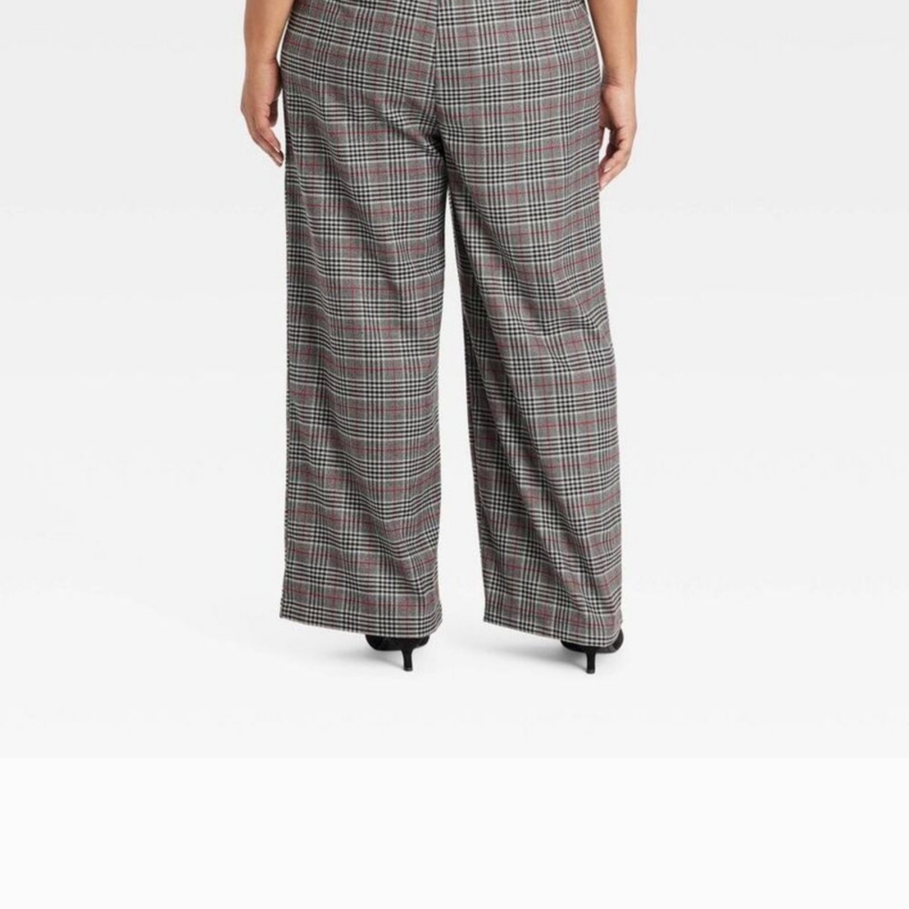 Wide Leg Plaid Pants Size 17